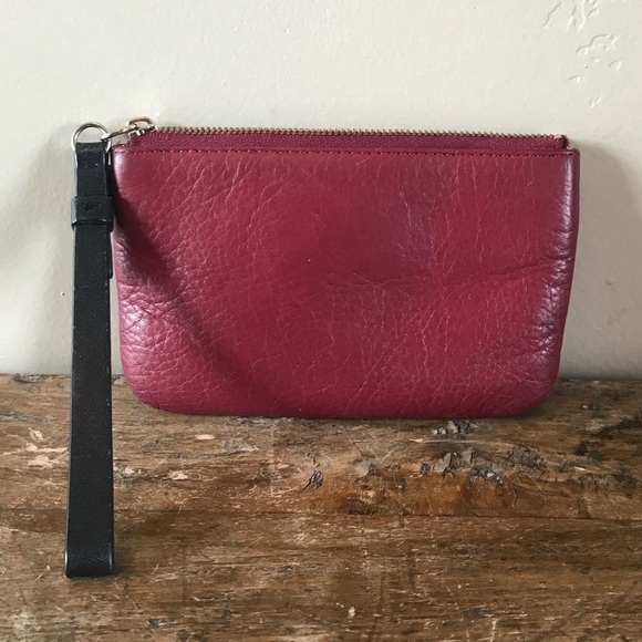 Kate Spade Red Leather Wristlet 6.5" x 4" - Picture 2 of 5